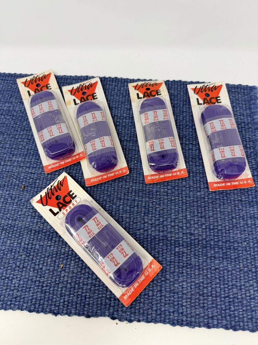 Vintage Ultra Lace Sport Shoelaces 72 inch long - Made in USA Purple